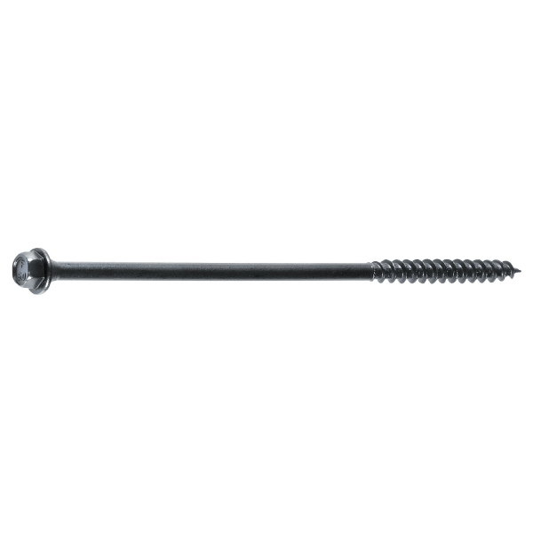 A TimberLOK Truss/Rafter Screw in black is displayed horizontally on a white background.